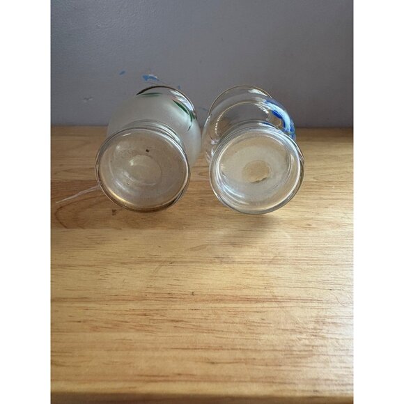 Set of 2 Vintage Bartlett Collins Hand Painted Small Floral Vases Gold Trim - Picture 6 of 6